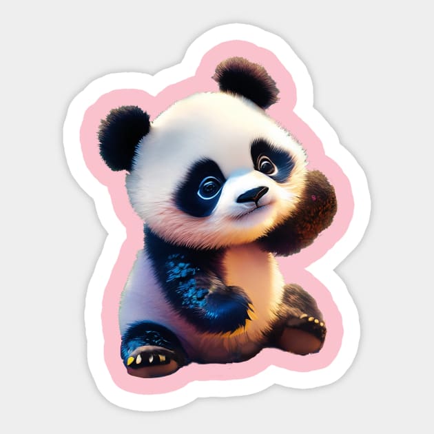 Happy Baby Panda Sticker by DavidLoblaw